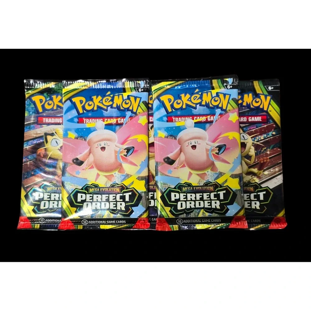 Pokemon TCG Mega Evolution Perfect Order Booster Packs 5 Count Sealed 10 Cards